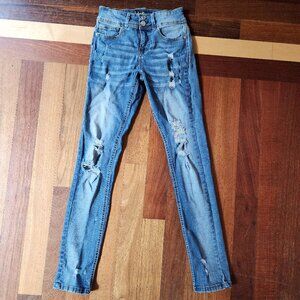 Indigo Rein Juniors Ripped Skinny Jeans Size 1
